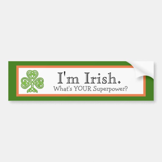 アイルランド超大国おもしろい バンパーステッカー (正面)