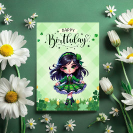 アイルランド踊りクラス誕生日グリーティングカード サンキューカード