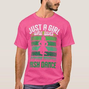 アイルランド踊りジャストガール愛アイルランドタップダンス Tシャツ
