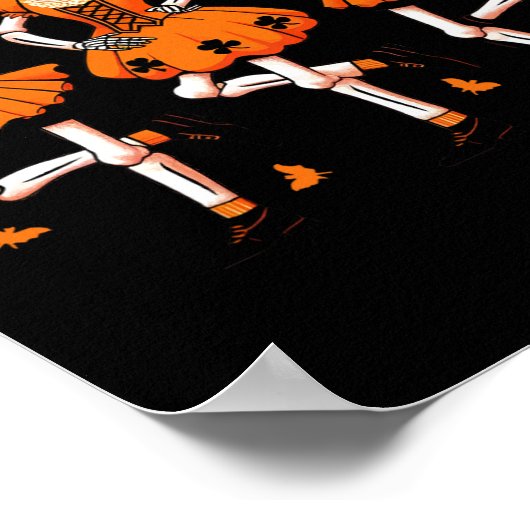 アイルランド踊りスケルトン不気味ズダンスハロウィーンウォム ポスター (角)