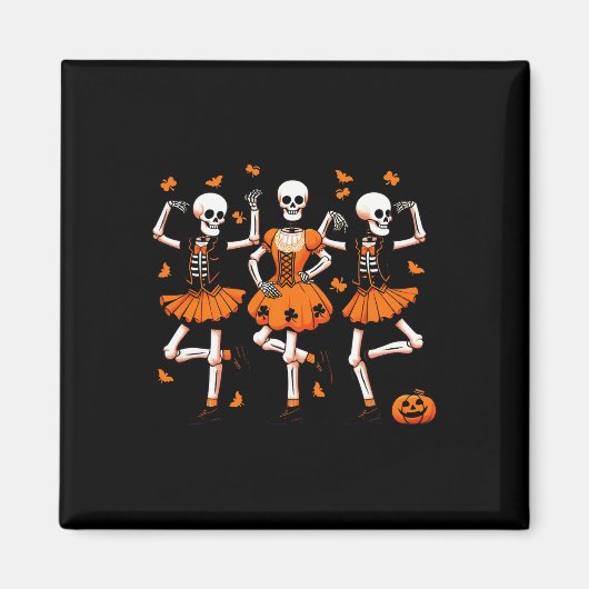アイルランド踊りスケルトン不気味ズダンスハロウィーンウォム マグネット (正面)