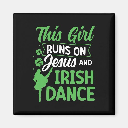 アイルランド踊り走この女子オンイエズスとアイリッシュタ マグネット (正面)