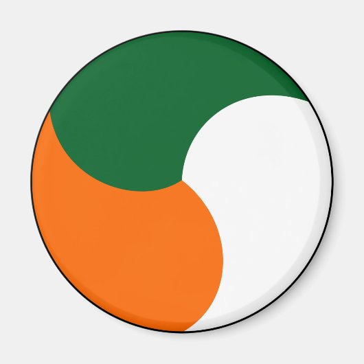アイルランド軍旗のシンボル軍隊軍 マグネット (正面)