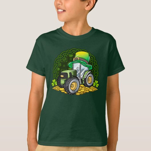 アイルランド農家トラクターSt patricks dayアイルランドファーム Tシャツ (正面)