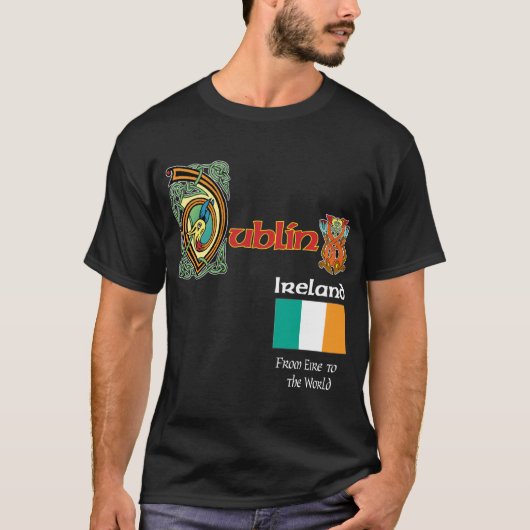 アイルランド郡ダブリンの暗闇のTシャツ Tシャツ (正面)
