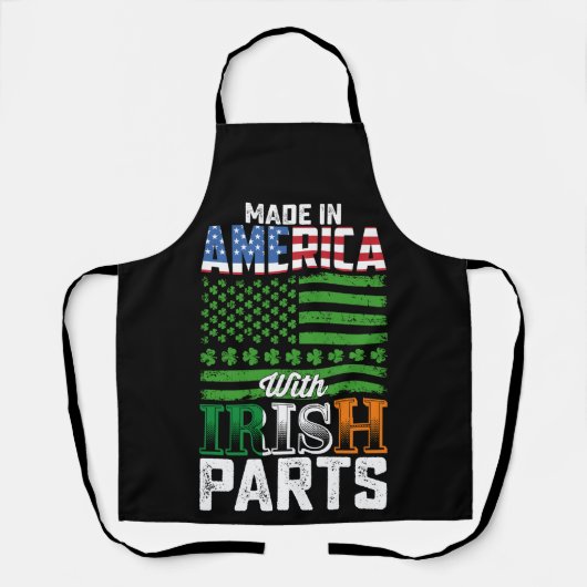 アイルランド部品でアメリカ製 St Patrick's Day エプロン (正面)