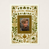 アイルランド金ゴールドカダグ葬儀祈りの言葉メモリアルカード (正面)