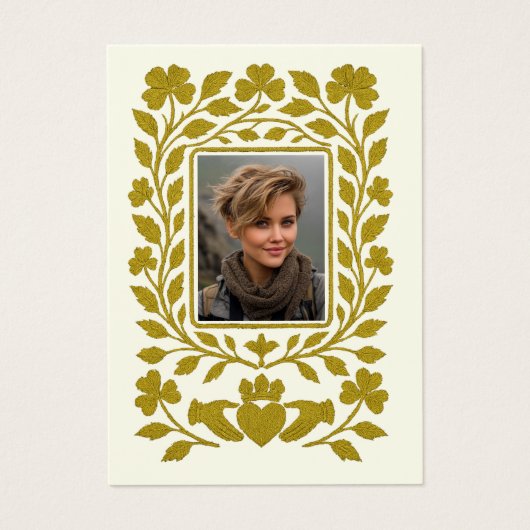 アイルランド金ゴールドカダグ葬儀祈りの言葉メモリアルカード (正面)