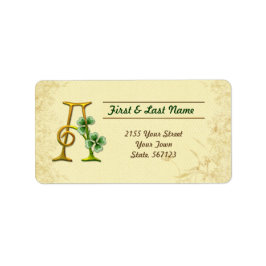 アイルランド金ゴールドモノグラムAラベル ラベル