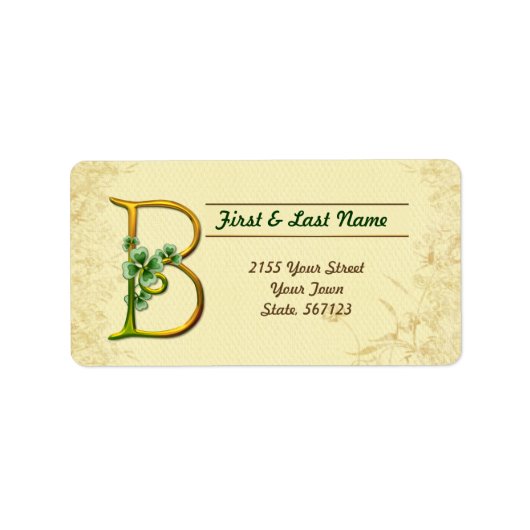 アイルランド金ゴールドモノグラムBラベル ラベル (正面)