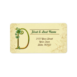 アイルランド金ゴールドモノグラムDラベル ラベル