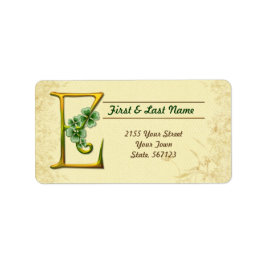 アイルランド金ゴールドモノグラムEラベル ラベル