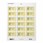 アイルランド金ゴールドモノグラムEラベル ラベル (フルシート)