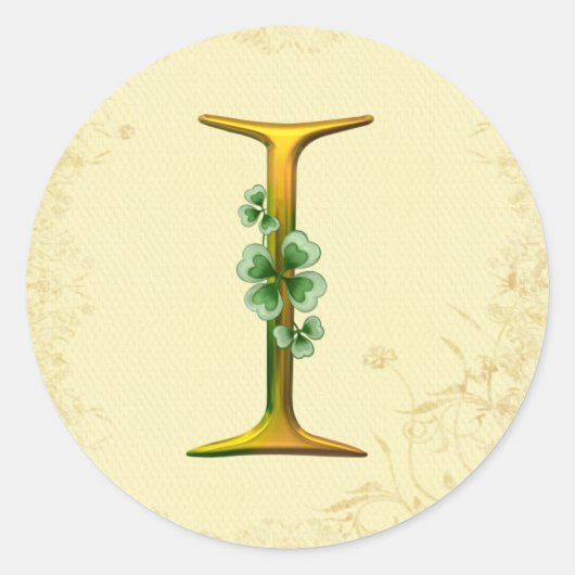 アイルランド金ゴールドモノグラムI ラウンドシール (正面)