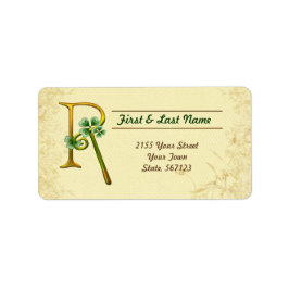 アイルランド金ゴールドモノグラムRラベル ラベル