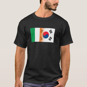 アイルランド韓国国旗アイルランド韓国ミックス伝統 Tシャツ