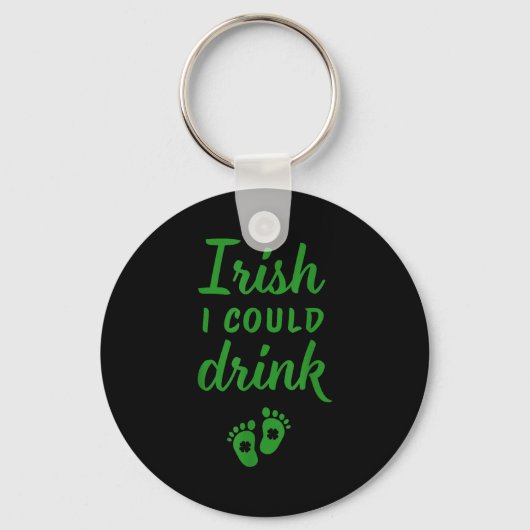 アイルランド風の妊娠発表Tシャツを飲み干せる キーホルダー (正面)