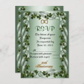 アイルランド風の50周年返信カード 招待状 (正面/裏面)