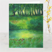 アイルランド風景 カード (黄色い花)