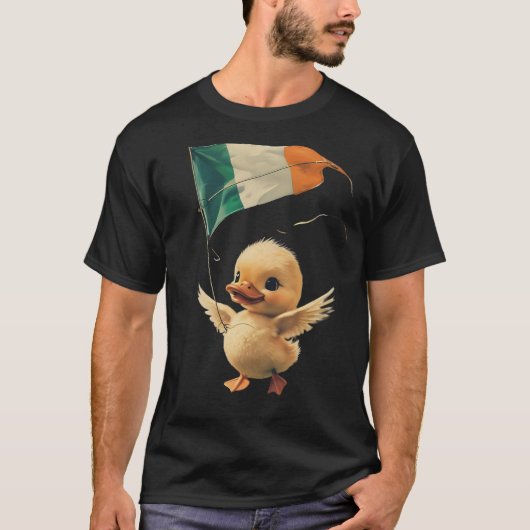 アイルランド飛んでいる国旗の凧 Tシャツ (正面)