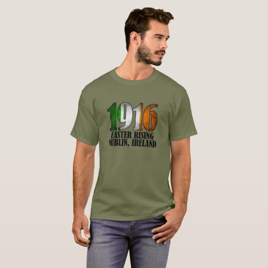 アイルランド1916イースターライジングアイリッシュアイレ伝統 Tシャツ (正面フル)