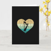 アイルランド – アイリッシュハープが大好き カード (黄色い花)