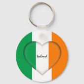 アイルランド、アイルランド国旗&アイルランドハートファッション/スポーツ キーホルダー (裏面)