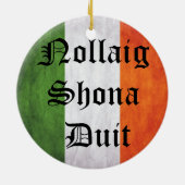 アイルランド、アイルランド、クリスマス、アイルランド国旗、アイルランド セラミックオーナメント (裏面)