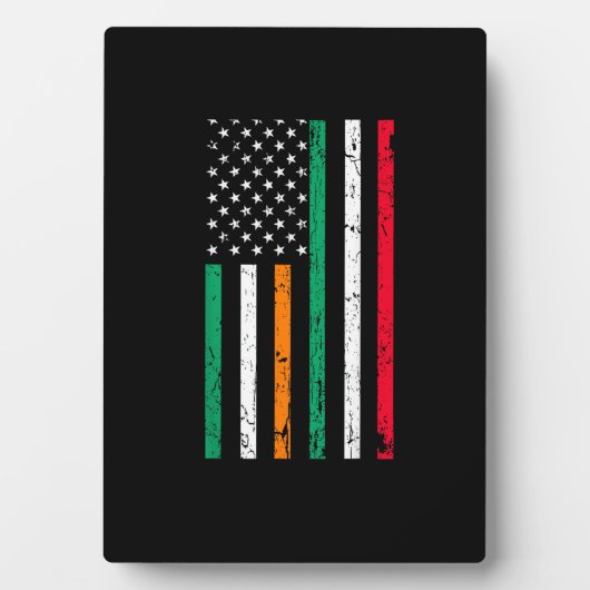 アイルランド イタリア アメリカ国旗 アイルランド イタリア フォトプラーク (正面)