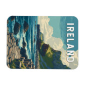 アイルランド イラスト 旅行 アート ヴィンテージ マグネット (横)
