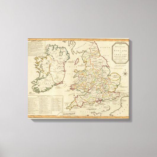 アイルランド，イングランドへの侵略 キャンバスプリント (正面)