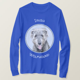アイルランド·ウ絵画ルフハウンドズ-かわいいオリジナルのドッグアート Tシャツ
