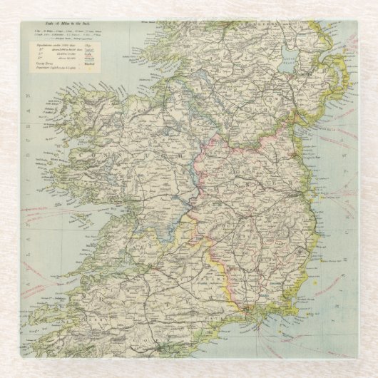 アイルランド ガラスコースター (正面)