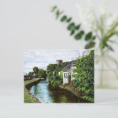 アイルランド ガルウェイ市 美しい運河の風景 ポストカード (スタンド正面)