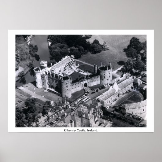 アイルランド、キルケニー城、ノア川 ポスター (正面)