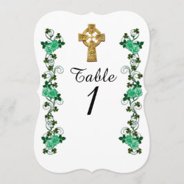 アイルランド ケルト十字 テーブルナンバーカード 招待状