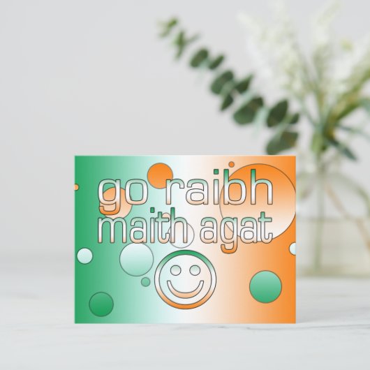 アイルランド・ゲール語のギフト ありがとう / Go Raibh Maith Agat ポストカード (スタンド正面)
