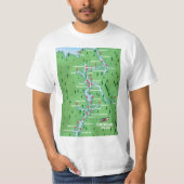 アイルランド シャノン川の地図 Tシャツ (正面)