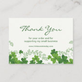 アイルランド・シャムロック・ビジネス感謝電話カード コーリングカード (裏面)