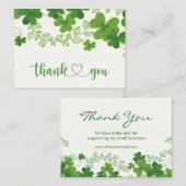 アイルランド・シャムロック・ビジネス感謝電話カード コーリングカード (正面/裏面)