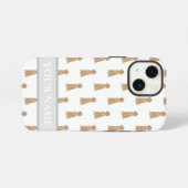 アイルランド・セッター犬の名入れデザイン iPhoneケース (裏面横)