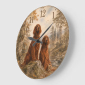  アイルランド・セッター  ラージ壁時計 (傾斜)