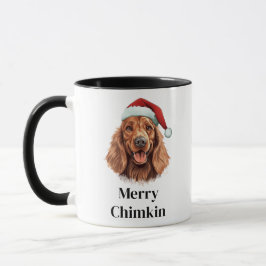 アイルランド・セッター 犬 サンタ帽子 クリスマス マグカップ