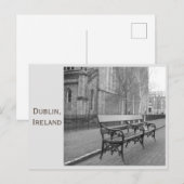 アイルランド・ダブリンのセント・パトリック大聖堂のベンチ ポストカード (正面/裏面)