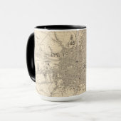 アイルランド·ダブリンの地図 マグカップ (正面左)