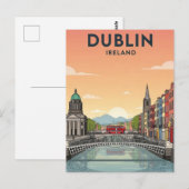 アイルランド・ダブリン旅行 ポストカード (正面/裏面)