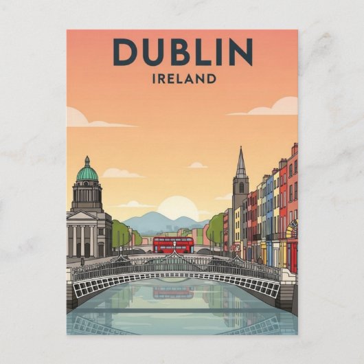 アイルランド・ダブリン旅行 ポストカード (正面)