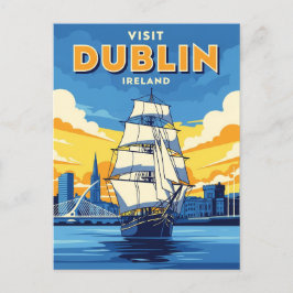 アイルランド・ダブリン高層の船 ポストカード