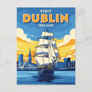 アイルランド・ダブリン高層の船 ポストカード