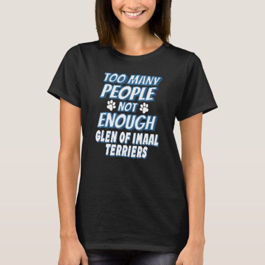 アイルランド・テリア系 グレン・オブ・イマール・テリア犬 非社交的 Tシャツ (正面)
